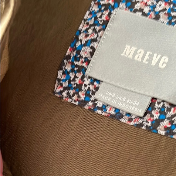 Maeve Olive Green Button-Up Maxi Dress Size 2 - Picture 3 of 9